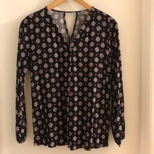 Black Patterned Blouse